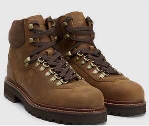 Polo Ralph Lauren Alpine Leather Suede Hiking Boots, Polo Tan SIZE 9 D w/defects